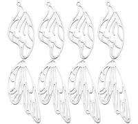 SUNNYCLUE 1 Box 12Pcs Stainless Steel Wing Charms Bulk Butterfly Wing Pendants Butterflies Dragonfly Wings Hanging Flying Animal Theme Charms for jewellery Making Charm Earrings Art Craft DIY Supplies