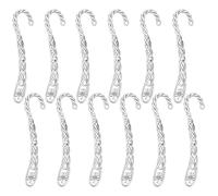 SUNNYCLUE 1 Box 12Pcs Vintage Metal Bookmarks Clover Bookmarks Bulk Antique Silver Carved Macrame Pattern Hairpin Hooks Embossed Charms Book Marks for DIY Reading Enthusiasts Gifts Hair Accessories