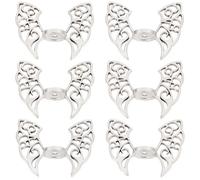 SUNNYCLUE 1 Box 12Pcs Wing Bead Fairy Wing Beads Alloy Angel Wings Beads Bulk Big Tibetan Vintage Silver Spacer Beads Metal Angel Wing Beads for jewellery Making DIY Necklace Bracelet Beginners Women