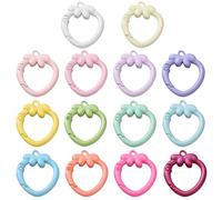 SUNNYCLUE 1 Box 14Pcs 14 Colors Spring Gate Rings Keyring Buckle Clip Strawberry Trigger Snap Buckles Hooks Clasps Carabiner Clips for Keychains Bags Purses Handbag Decor Lanyard Crafts Jewellery