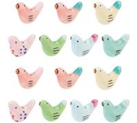SUNNYCLUE 1 Box 14Pcs 7 Styles Ceramic Pigeon Beads Porcelain Bird Beads 15x20mm 3D Peace Animal Charms Dove Focal Loose Spacer for Jewelry Making Bracelets Earrings Necklaces DIY Crafts Accessories