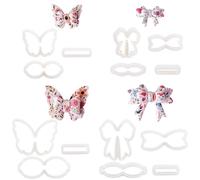 SUNNYCLUE 1 Box 14Pcs Clay Earring Cutters Small Bow Clay Cutter Plastic Conquette Cute Bowknot Bowtie Ribbon Shape Spring moldss for Earring Making Jewellery Crafts Supplies Finding Women Adult