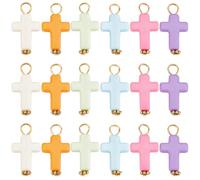 SUNNYCLUE 1 Box 150 Pcs Small Acrylic Cross Charms Plastic Cross Charms Bulk Little Colorful Candy Color Cute Crosses Festivals Charm for Jewellery Making Charms DIY Crafts Necklace Bracelet Earring