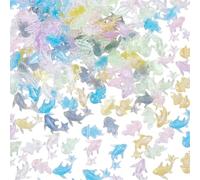 SUNNYCLUE 1 Box 150Pcs Ocean Nail Art Charms Summer Beach Nail Charms Bulk Random Mixed Colorful Resin 3D Sea Themed Jellyfish Dolphin Flatback Mini Embellishments for Art Manicure DIY Craft Jewellery