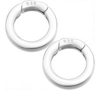 SUNNYCLUE 1 Box 15mm 925 Sterling Silver Spring Rings Purse Ring Clips Metal Round Carabiner Clip Clasps Purse Trigger Snap Hooks Gate O Rings Bulk for jewellery Making Keyrings Bags Diy Crafts Suppli