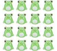 SUNNYCLUE 1 Box 16 Pcs Small Frog Bead Glass Frog Beads Bulk Cute 3D Cartoon Green Frogs Animals Lampwork Loose Glaze Handmade Spacer Beads for Jewellery Making Bracelets Earrings Necklaces DIY Crafts