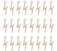 SUNNYCLUE 1 Box 160Pcs Lightning Bolt Charms Bulk Flashing Charm Gold Alloy Celestial Thunder Flash Pendants for Jewellery Making Supplies Bracelet Necklace Earrings DIY Crafting Accessory 20 x 6mm