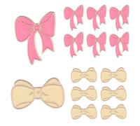 SUNNYCLUE 1 Box 16Pcs Bow Brooch Bulk Cute Enamel Pins Small Metal Pink White Bowknot Coquette Elegant Lapel Pins Bowtie Alloy Brooches for Women Clothes Backpack Decor Party Favor Wedding Supplies