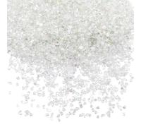 SUNNYCLUE 1 Box 200g 1.5-2mm White Crushed Glass Broken Glass Pieces Irregular Crystal Chips Clear Flakes Sequins Small Chunky Flakes Sprinkle Sequin for Nail Arts Resin Vase Filler Jewellery Making