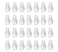SUNNYCLUE 1 Box 200Pcs Pinch Bails Snap on Bails Bulk Pinch Clip Bail Clasp Small Pendant Clasp Bail Connector Bail Hooks 8mm Silver Pinch Claw Clasps for jewellery Making Supplies DIY Necklace Crafts