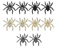 SUNNYCLUE 1 Box 20PCS 5 Style Large Spider Charm Gold Black Spider Charms Bulk Halloween Holiday Gothic Spiders Charms Alloy Insects Funny Scary Charm for Jewelry Making Charms DIY Earring Supplies
