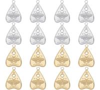 SUNNYCLUE 1 Box 20Pcs Astrology Charms Bulk Ouijas Charm Silver Divination Board 18K Gold Plated Heart Stainless Steel Magic Charm for jewellery Making Charms Supplies DIY Necklace Bracelet Earrings