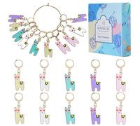 SUNNYCLUE 1 Box 20pcs Crochet Knitting Markers Stitch Charms Alpaca Cute Animals Locking Stitch Charm Crochet Knitting Markers for Weaving Sewing Needleworks DIY Crafts