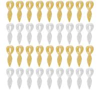 SUNNYCLUE 1 Box 20Pcs Jewelry Glue On Bails Blank Metal Charms Bulk Gold Silver Brass Antique Teardrop Basic Blank Bezel Tray Bail Cabochons Charm for Jewelry Making Charms DIY Crafts Accessories