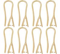 SUNNYCLUE 1 Box 20Pcs Real 24K Gold Plated Earring Hooks Brass Ear Wire French Earring Hook Backs Fish Hook Earwires with Ice Pick Pinch Bails Findings for jewellery Making Earrings Supplies DIY Craft
