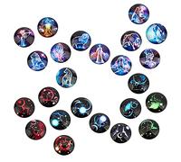 SUNNYCLUE 1 Box 24Pcs 12 Constellation Glass Cabochons Half Round Zodiac Sign Pattern Flatback Charms Astrology Horoscope Dome Gems for Jewelry Making DIY Necklace Supplies, 25MM