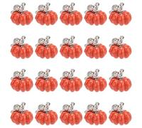 SUNNYCLUE 1 Box 24Pcs Pumpkin Charm Halloween Enamel Charms Bulk Metal Alloy Orange Plated Pumpkins Fall Autumn Thanksgiving Ornaments 3D Charm for Jewellery Making Charms Earring Crafts Accessories