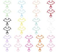 SUNNYCLUE 1 Box 26Pcs 13 Colors Swivel Snap Clasps Cute Keychain Hooks Bulk Bat Halloween Spring Alloy Rings Lobster Clasp Snap Colorful Keychain Findings for Key Ring DIY Crafts Jewellery Making