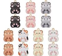 SUNNYCLUE 1 Box 28Pcs 7 Colors Hamster Charm Guinea Pig Charms Bulk Gold Plated Alloy Matel Hanging Cute Enamel Animal Charms for Jewellery Making Charms Supplies Crafting Necklace Bracelet Earring