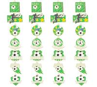 SUNNYCLUE 1 Box 28Pcs 7 Styles Soccer Ball Charm Enamel Sport Charms Bulk Green Gold Silver Metal Alloy Enamel Big Five Football Leagues in Europe Pendants for Jewelry Making Necklaces DIY Crafts