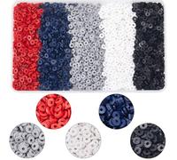 SUNNYCLUE 1 Box 2900Pcs Multicolor 6mm Round Polymer Spacer Beads for Jewellery Making Bracelet Earrings