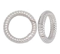 SUNNYCLUE 1 Box 2Pcs 925 Sterling Silver Spring O Rings Round Spring Clasps Stripe Ring Bracelet Metal Closures Necklace Clamp Connector Carabiner Snap Hoop Clip Clasps for Jewellery Making DIY Craft