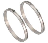 SUNNYCLUE 1 Box 2Pcs Bracelet Blanks Stainless Steel Hinged Bracelets Blank 51x61mm Empty Cuff Bangle Grooved Inlay Bracelet Base for jewellery Making Kits DIY Inlaied Gemstone Leather Inlay Bangles