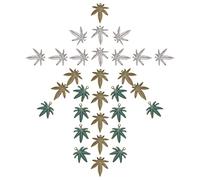 SUNNYCLUE 1 Box 30Pcs 3 Styles Marijuana Leaf Charms Maple Leaves Charm Medical Pot Cannabis Hemp Weed Tibetan Style Alloy Mental Pendants for Jewelry Making DIY Earring Necklace Bracelet Crafts
