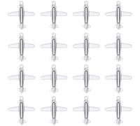 SUNNYCLUE 1 Box 30Pcs Aircraft Charms Silver Airplane Charm Bulk Tibetan Antique Metal Plane Airplanes Flight Transport Vehicle Aeroplane Pendants for Jewellery Making Necklace Keychain Earring Crafts