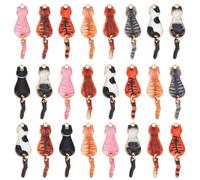 SUNNYCLUE 1 Box 30Pcs Alloy Cat Charm Black Cat Charms Bulk Metal Cute Animal Flat Back House Pet White Black Charm for jewellery Making Charms Supplies Necklace Bracelet Crafting Beginners Halloween