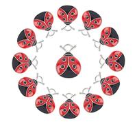 SUNNYCLUE 1 Box 30Pcs Enamel Ladybug Charms Tiny Cute Beetle Charms Red Black Insect Small Animals Alloy Charms for Jewellery Making Charm Bracelet Necklace Choker Dangle Earrings Findings DIY Crafts
