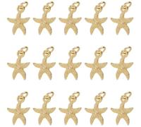 SUNNYCLUE 1 Box 30Pcs Gold Starfish Charms Bulk Beach Theme Charm with Jump Ring Electroplated Alloy Summer Sea Star Ocean Animal Pendant Charm for Jewelry Making Charms Necklaces Earrings DIY Crafts