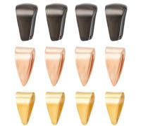 SUNNYCLUE 1 Box 30Pcs Stainless Steel Pinch Bails Rose Gold Black Snap on Pendant Bail Connectors 7x5x4mm Ice Pick Pinch Bails Necklace Clasps Hook Claw Pinch Clasp Bails for jewellery Making Supplies