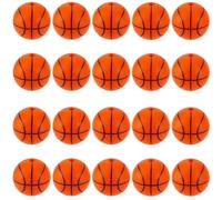 SUNNYCLUE 1 Box 32Pcs Ball Silicone Beads Small Basketball Beads Sports Round Ball Basketball Silicone Beads for Jewelry Making Supplies DIY Accessories Keychain Necklace Bracelet Crafting Beginners