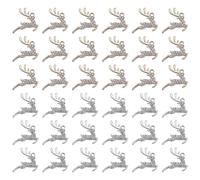SUNNYCLUE 1 Box 32Pcs Christmas Charms Reindeer Charms Micro Pave Cubic Zirconia Rhinestone Deer Golden Silver Forest Animal Winter for jewellery Making DIY Necklace Craft Supplies