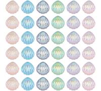 SUNNYCLUE 1 Box 360Pcs 6 Colors Seashell Resin Charms Summer Embellishments Transparent Rainbow Iridescent Glitter Ocean Cabochons for Jewellery Nail Art Hair Clips Phone Case Scrapbooking DIY Crafts