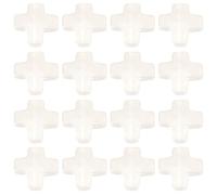 SUNNYCLUE 1 Box 36pcs Stone Cross Beads Small Cross Beads Quartz Crystal Easter Rosary Natural GemStone Mini Clear Crucifix Crosses Spacer Bead Bulk For Jewellery Making Women DIY Craft Accessories