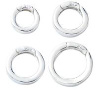 SUNNYCLUE 1 Box 4 Sizes 925 Sterling Silver Spring O Rings Round Ring Clips Bracelet Necklace Closures Connector Small Clamp Carabiner Snap Hoop Clip Clasps for Jewellery Making DIY Crafts Accessories