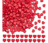 SUNNYCLUE 1 Box 4 Strands 316Pcs Turquoise Heart Bead Heart Stone Beads 6mm Flat Turquoise Stones Red Lucky Healing Energy Gemstone Loose Beads for Jewellery Making DIY Earrings Bracelet Necklace