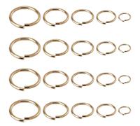 SUNNYCLUE 1 Box 400Pcs Real 24k Gold Plated Open Jump Rings 4-10mm Jump Ring O Rings Jumping Rings 304 Stainless Steel Jump Ring for Jewellery Making Accessories DIY Earrings Bracelet Necklace Craft