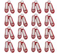 SUNNYCLUE 1 Box 40Pcs Ballet Slippers Charms Red Shoes Charms Silver Alloy Enamel Vintage Dorothy Ballet Dancing Coquette Pendants for Jewelry Making Valentine's Day DIY Bracelet Necklace Earrings