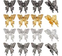 SUNNYCLUE 1 Box 40Pcs Gold Butterfly Spacer Beads Wing Beads Metal Alloy Tibetan Style Silver Black Fly Animal Insect Spacers Beads for Jewellery Making Supplies DIY Crafting Necklaces Bracelets Adult