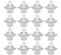 SUNNYCLUE 1 Box 40Pcs Guardian Angel Charms Silver Angel Charm Bulk Antique Tibetan Alloy Fairy Wing Wings Pendants Valentine Charms for Jewelry Making Charms DIY Bracelet Necklace Beginners Women