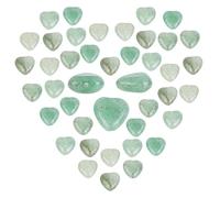 SUNNYCLUE 1 Box 40Pcs Heart Shape Green Aventurine Beads Gemstone Semi Precious Stone Loose Spacer Bead Healing Power Beads for Adults DIY Necklace Bracelet Earring Jewellery Making Crafts