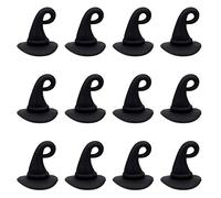SUNNYCLUE 1 Box 40Pcs Wizard Hat Gothic Style Witch charm Halloween 3D Miniature Fairy Magic Hats Mini Cap Black Frosted Metal Charms for Jewelry Making DIY Earrings Supplies