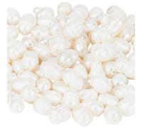 SUNNYCLUE 1 Box 43 to 45Pcs 5.5 to 6.5mm Freshwater Pearls Beads Natural Pearl Bead Fresh Water Cultured Oval Rice Baroque White Loose Bead for jewellery Making Beads Summer DIY Necklace Bracelet