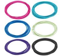 SUNNYCLUE 1 Box 48 Loops Guitar String Bracelets Memory Wire Thin String 2-1/4 inch Colorful Stackable Guitar String Bracelets Steel Memory Wire Guitar String Bracelets for Women DIY Art Crafts