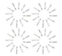 SUNNYCLUE 1 BOX 48Pcs 12 Styles Word Charm Pendants Alloy Engraved Motivational Inspiration Rectangle Pendant Tibetan Style Lobster Clasps for Jewelry Making Charms Bracelets Supplies, Antique Silver