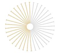 SUNNYCLUE 1 Box 500Pcs 30mm Flat Head Pin Long Earring Pins Silver Brass Gold Earring Findings Pins Small Craft Headpin for jewellery Making Earrings Charms Bracelets Accessories Supplies DIY Crafts