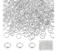 SUNNYCLUE 1 Box 500Pcs 5mm Split Jump Rings Double Loops Small Jump Ring Key Ring Chain Mini Rings Round Open Connectors for Earrings Necklace Bracelet Keychain Jewellery Making DIY Crafts Supplies
